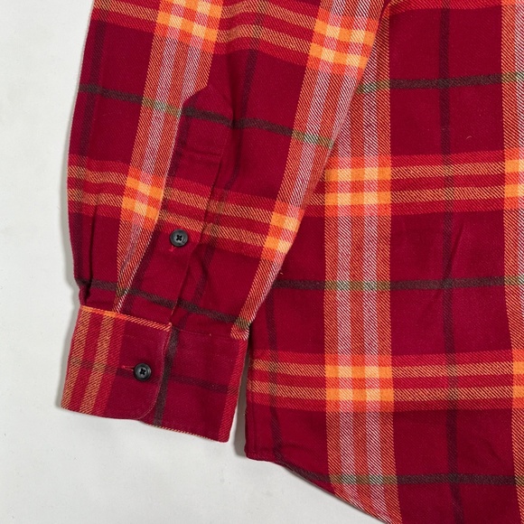 Burberry London Men's Check Button Down Shirt Red Made In U.S.A. Size M - Picture 10 of 12